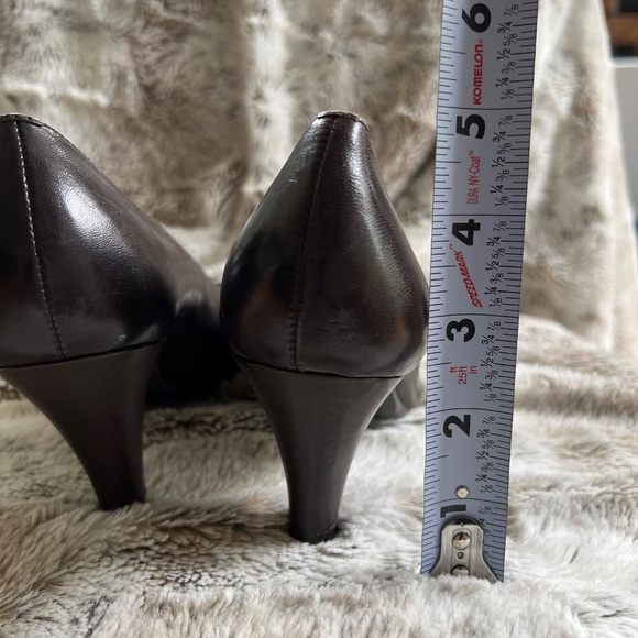 Alex Marie Dark Brown Open-Toe Low Heels Size 6 - Picture 4 of 6